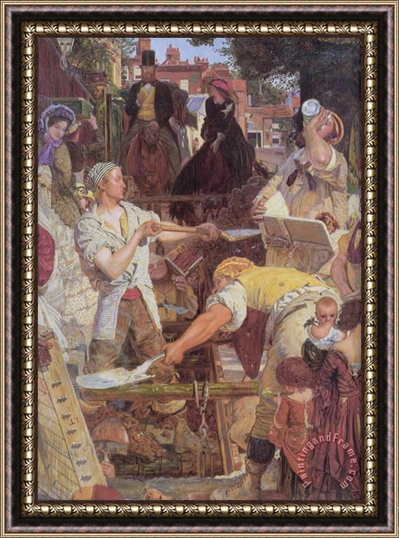 Ford Madox Brown Work [detail] Framed Painting
